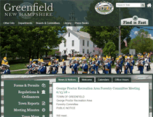 Tablet Screenshot of greenfield-nh.gov